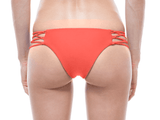 Tangerine | Lace Up Bikini Bottom - WITH LOVE FROM PARADISE