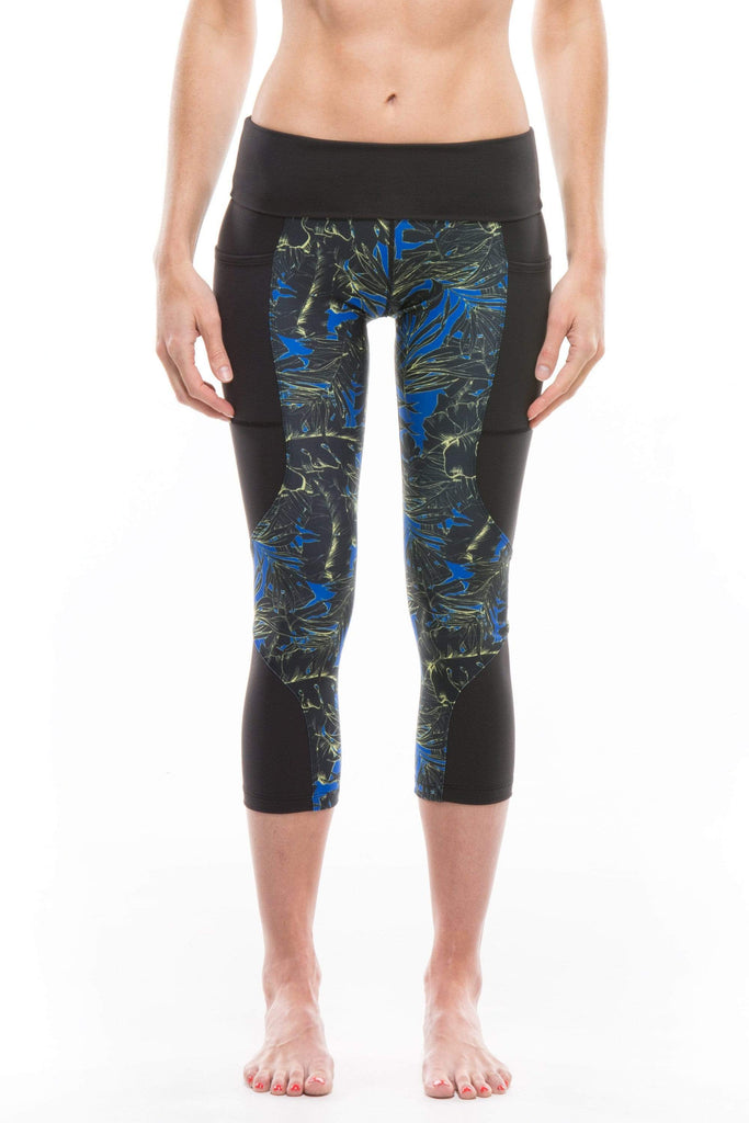 Midnight Jungle | Keala High Waist Capri - WITH LOVE FROM PARADISE