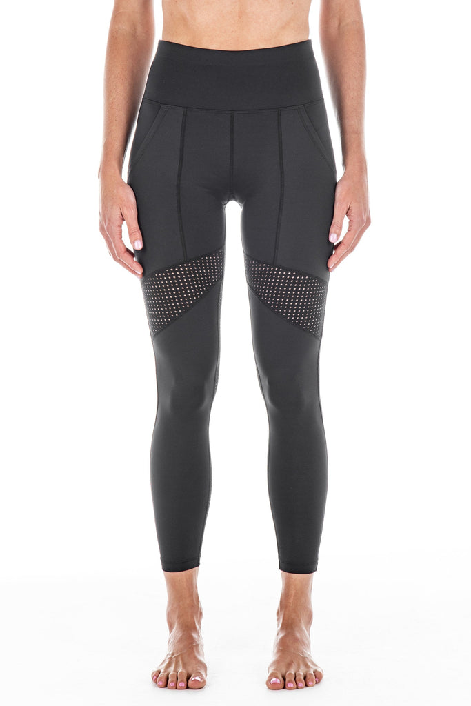 New Black / Italian Mesh, Moana Activewear Leggings